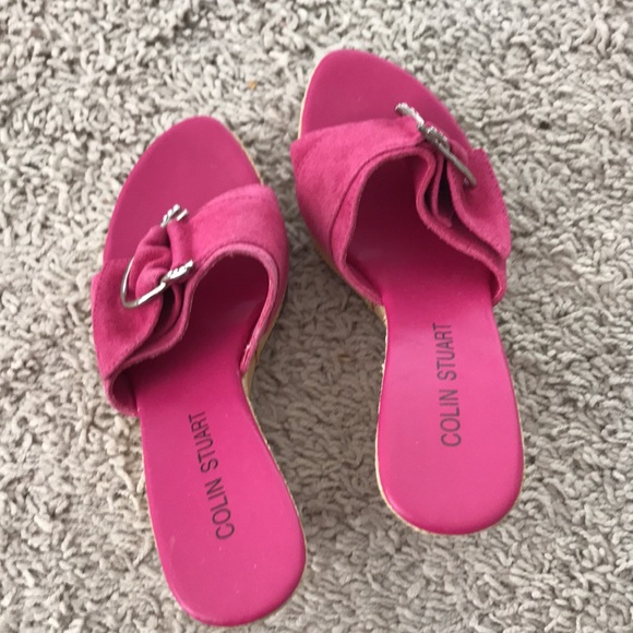 Collins Stuart fuchsia, cork wedges - Picture 4 of 12